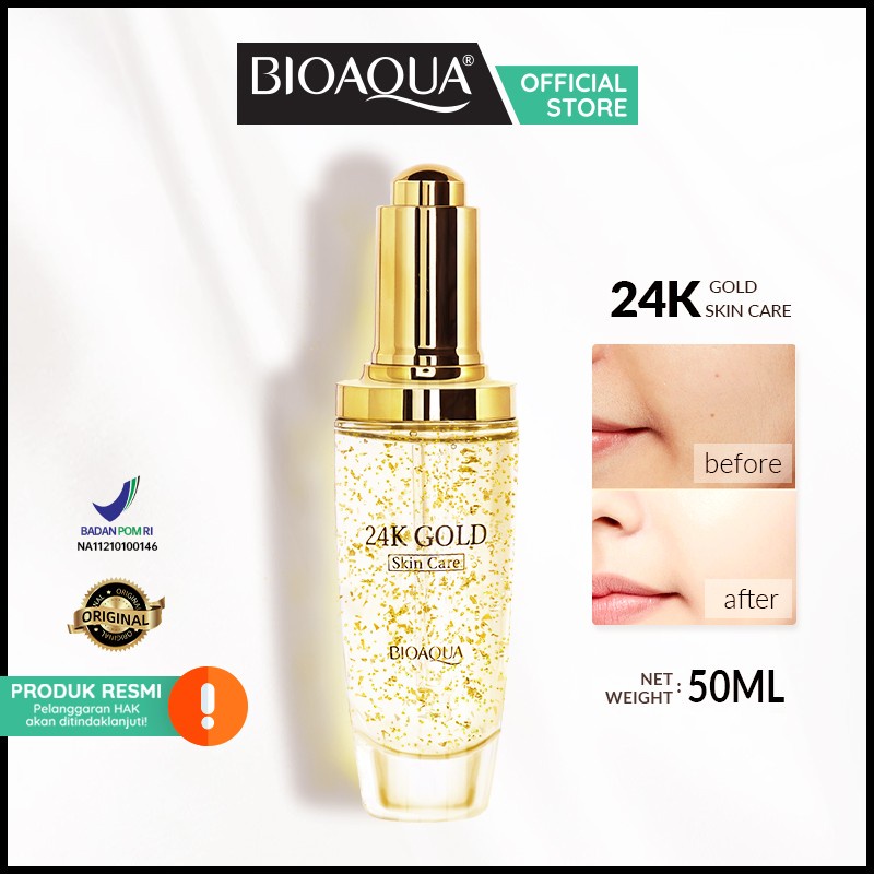 【BPOM】BIOAQUA 24k Gold Skin Care 50ml face serum - 24k Serum 50ml