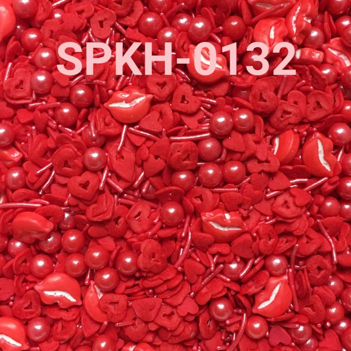 

SPKH-0132 SPRINKLES SPRINKLE SPRINKEL 500GR MUTIARA BIBIR MERAH OBRAL DISKON