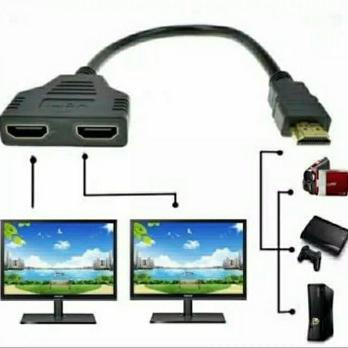 Spliter HDMI 2 Port input 2 keluar 1 Gold Plated