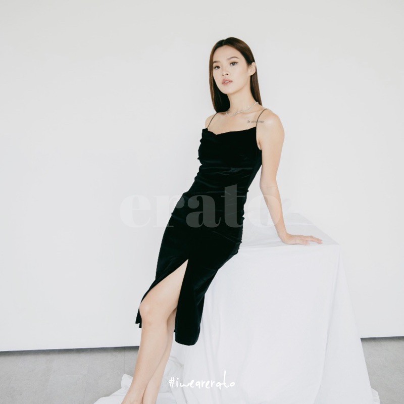 Tk Herlina Kosmetik & Bag - Lilian Slit Midi Dress