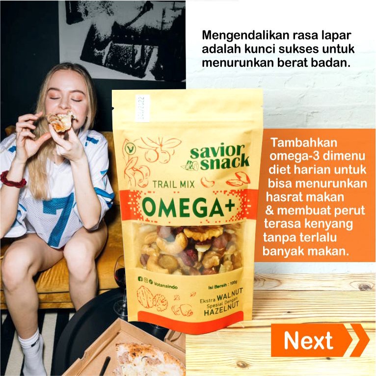 

MAKANAN PENURUN BERAT BADAN Lambung Aman CEMILAN SEHAT SAVIOR SNACK OMEGA+ SUPLEMEN DIET ALAMI