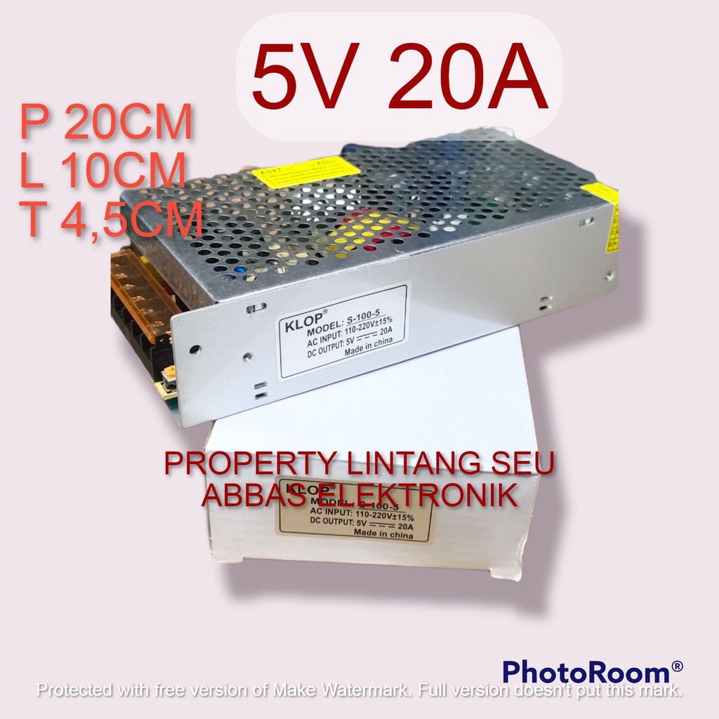 POWER SUPPLY ADAPTOR KALENG  5V 20A 5V20A 5 VOLT 20 AMPERE