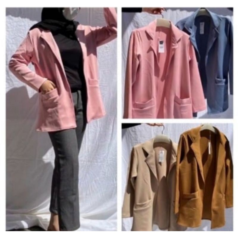 Blazer wanita scuba/Blazer Besic scuba atasan wanita