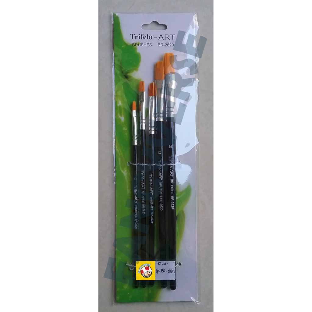 

Kuas Lukis Set isi 5 Pcs TF-BR-2620 / Kuas Cat Air / Paint Brush