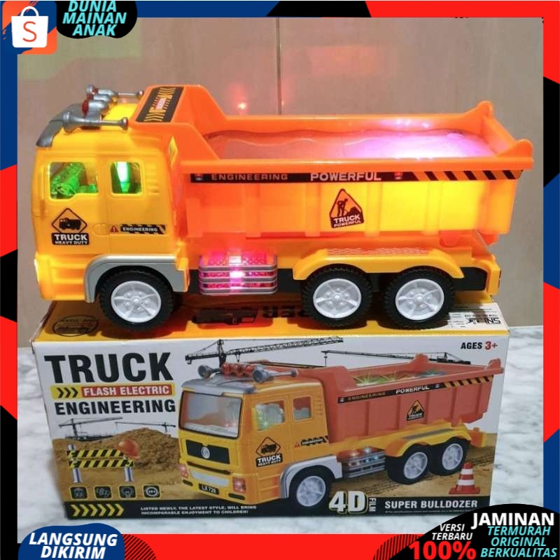 Mainan truk konstruksi bersuara truck tangker 4D lighT and musik / mobil tangki  BRO-1140 BO new