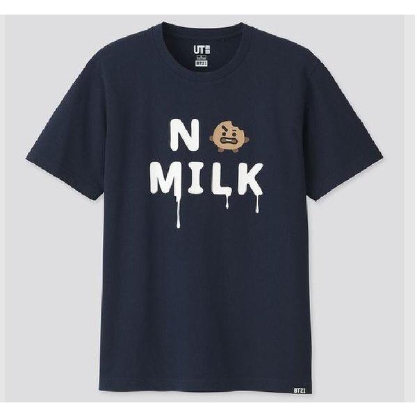 KAOS shooky X BT21 NO MILK BAJU TSHIRT BTS KPOP KOREA