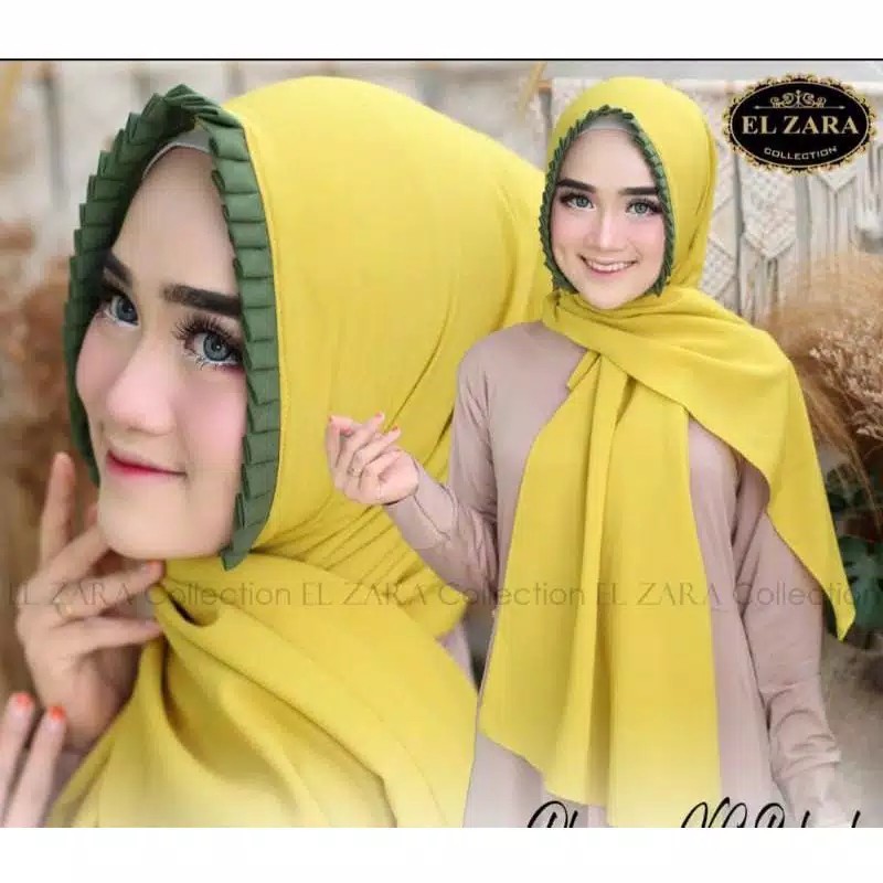 Alny Hijab - Pashmina Lipit Tali kcb Comby Diamond Italiano