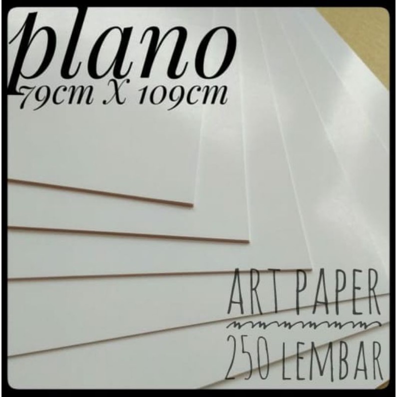 

Kertas Art Paper 150 gr Ukuran Plano 79 cm x 109 cm ( isi 250 Lembar)