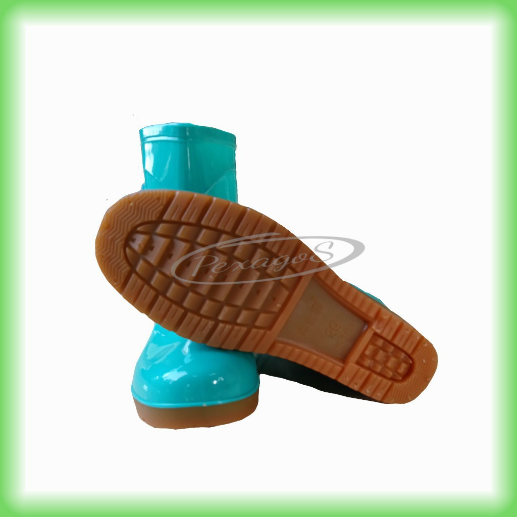 SEPATU AP BOOT PENDEK WANITA SEPATU BOAT KARET PENDEK ANTI AIR SOL TEBAL BOOTS KARET PENDEK (21cm)