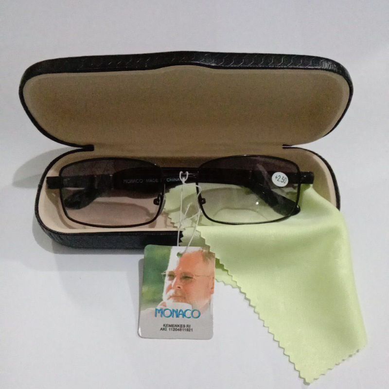 Kacamata baca bifokus plus 2.50 set box