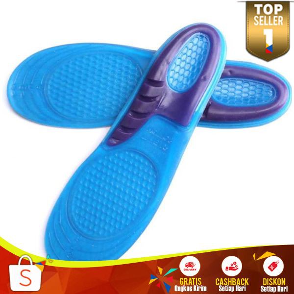 Alas Sol Sepatu 1 Pasang Shock Absorb Gel Orthotic Arch Insole Alas Kaki Sepatu Olahraga Anti Lecet