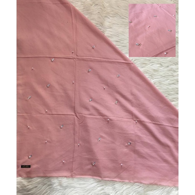 HIJAB PAYET TABUR JAPAN VOAL AZARA Laser CUT Hijab Payet Mutiara Premium Jilbab Segiempat Scarf-6
