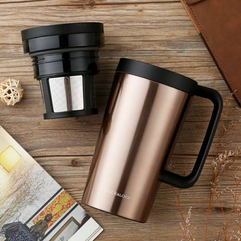 Lock n Lock Coffee Filter Mug 580ml LHC4197GOD Mug Termos Kopi premium