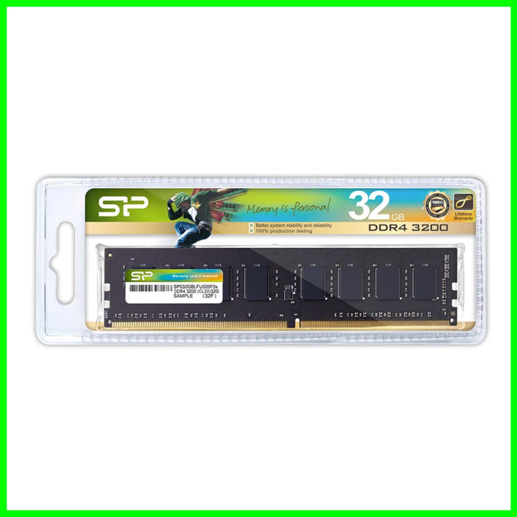 Silicon Power DDR4 3200MHz CL22 32GB UDIMM RAM PC Desktop - RAM 32GB