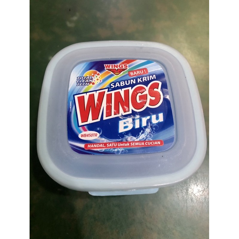 WINGS Biru Sabun Krim WB450TR cepuk 400 gr