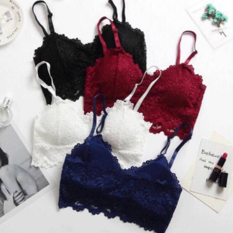 ROSE PUSH UP BRA BUSA BROKAT TANPA KAWAT KEMBEN PAKAIAN DALAM WANITA