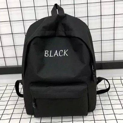 Ransel Sekolah Wanita Tas Nilon Hitam Ransel Anti Maling Wanita Ransel Travel Wanita Kasual Tas Punggung Korea Mochilasz