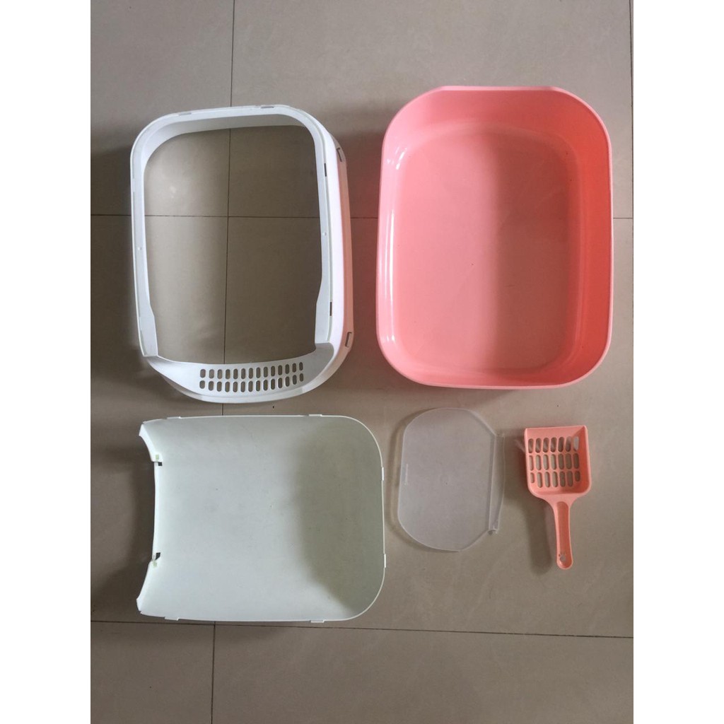 Mame Cat Litter Box -1 Set Bak Pasir Kucing dan Skop Plastik