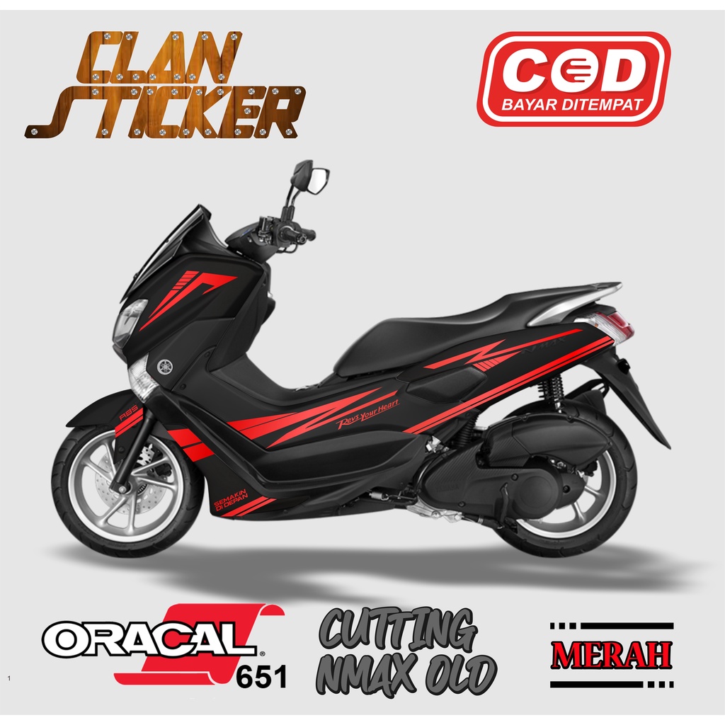 Cutting Sticker Yamaha Nmax Lama 155 Old Stiker Striping 2015 - 2019 Lis Body Motif 20 Aksesoris Mot