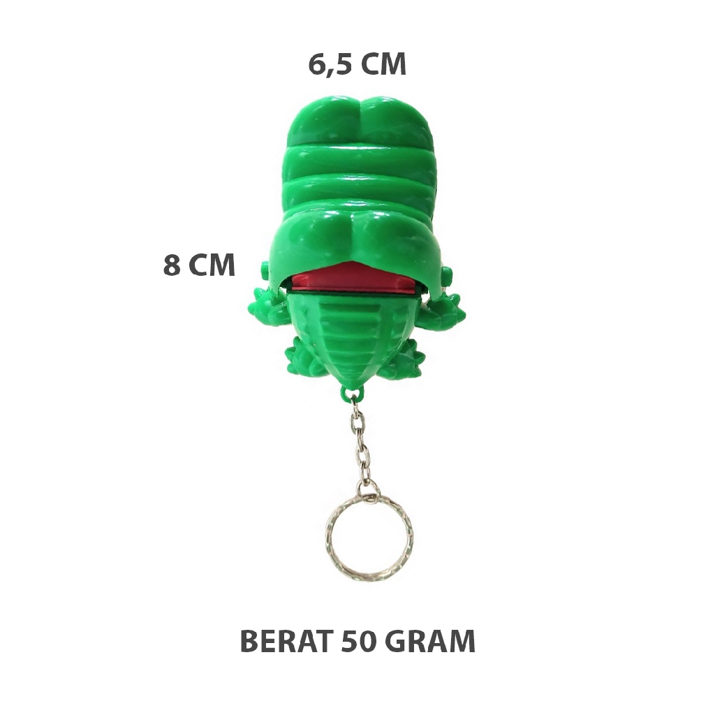 Gantungan Kunci Bite Hand Bentuk Mulut Buaya Ukuran Mini Mainan Anak