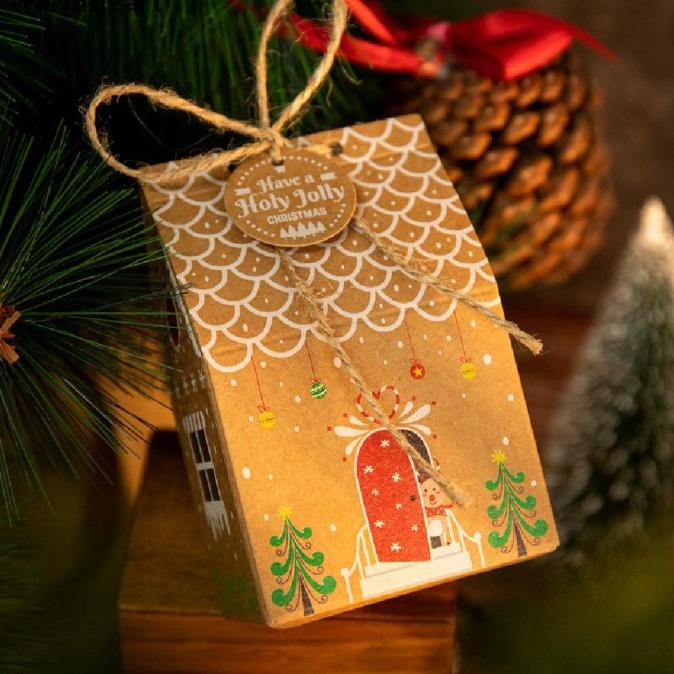 

WARMHEART CHRISTMAS HOUSE GIFT BOX PAPER COOKIES CANDY BAG 1-24 ADVENT DC452CD3