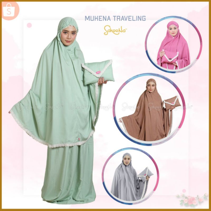 Mukena Amplop Dewasa Traveling Jumbo Rayon Renda Katun Dewasa Traveling Mukena Amplop Traveling