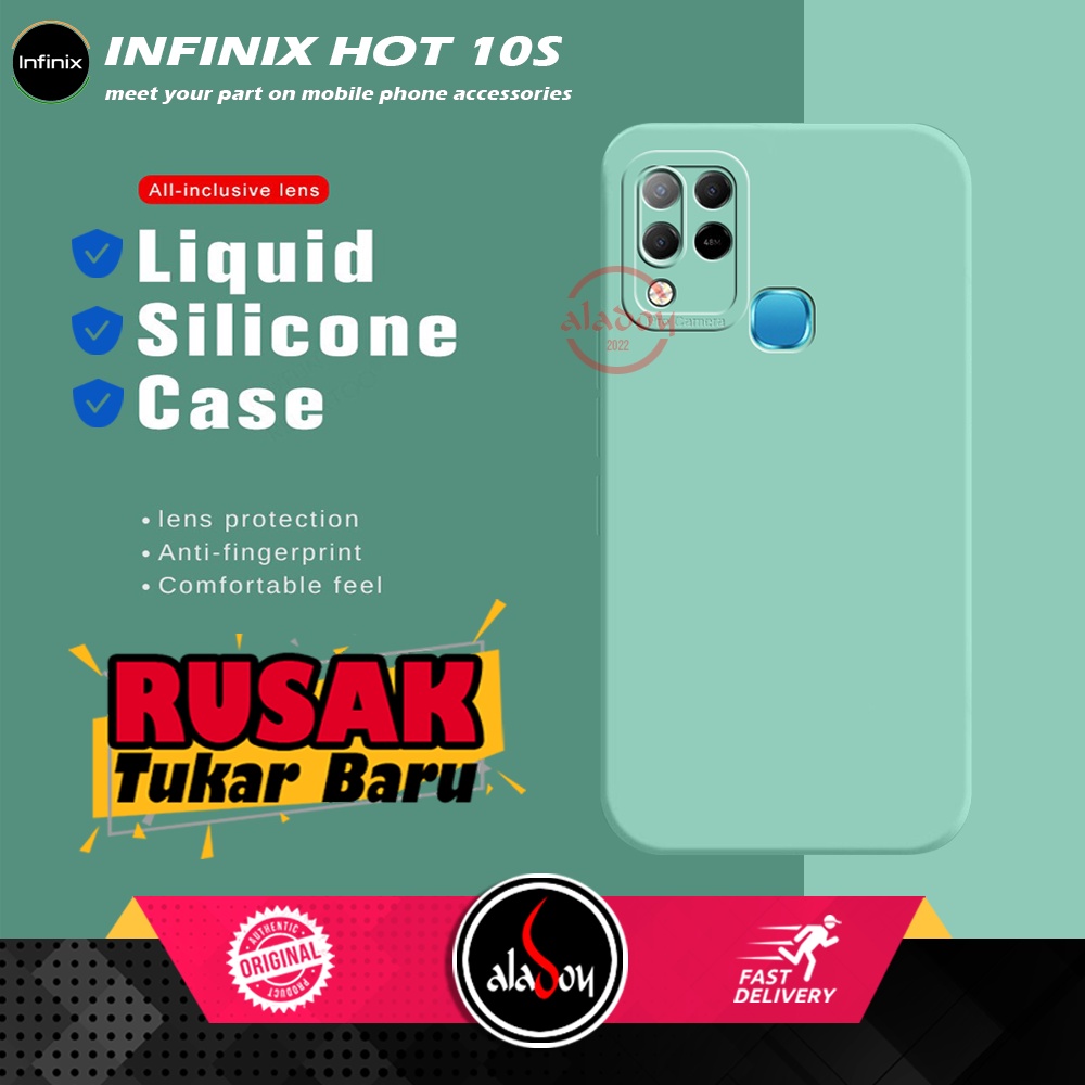 Case Infinix Hot 10S Soft Case Liquid Silicone Pro Camera Premium Casing