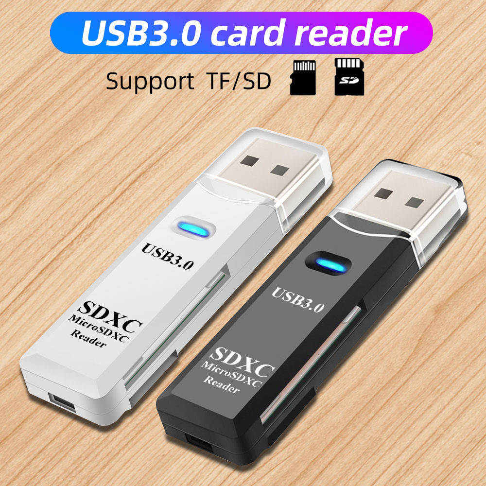 Mini USB3.0 SD and TF card reader / Portable Support Memory Card Reader