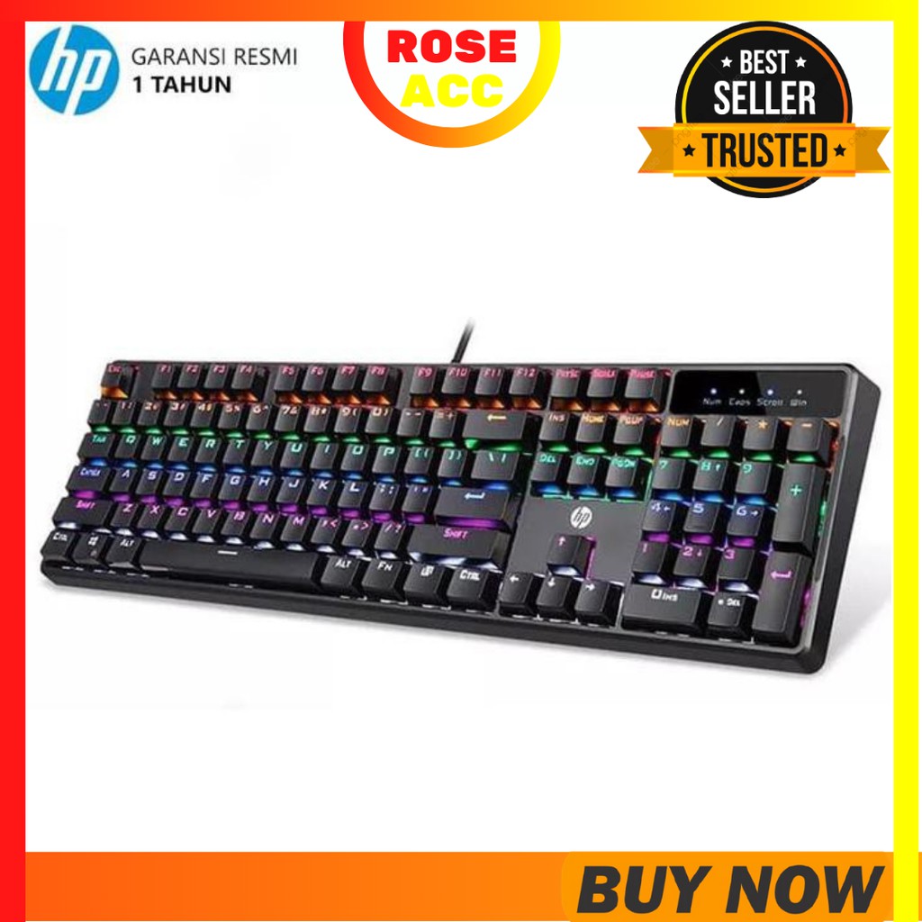 Keyboard Gaming Mechanical HP GK320 Rainbow Backlight microSD Card