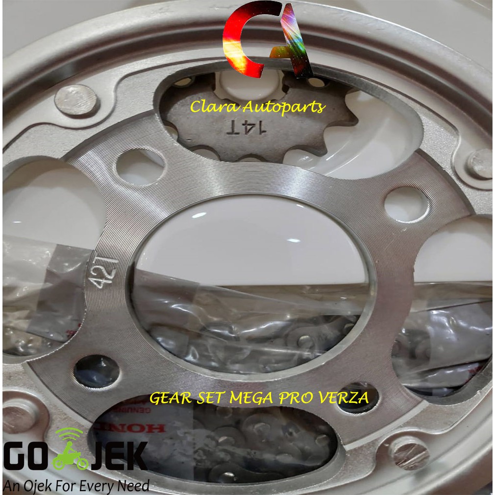 GEAR SET MEGAPRO KYE GEAR SET VERZA GIRSET VERZA GIRSET MEGAPRO RANTAI GEAR VERZA MEGAPRO