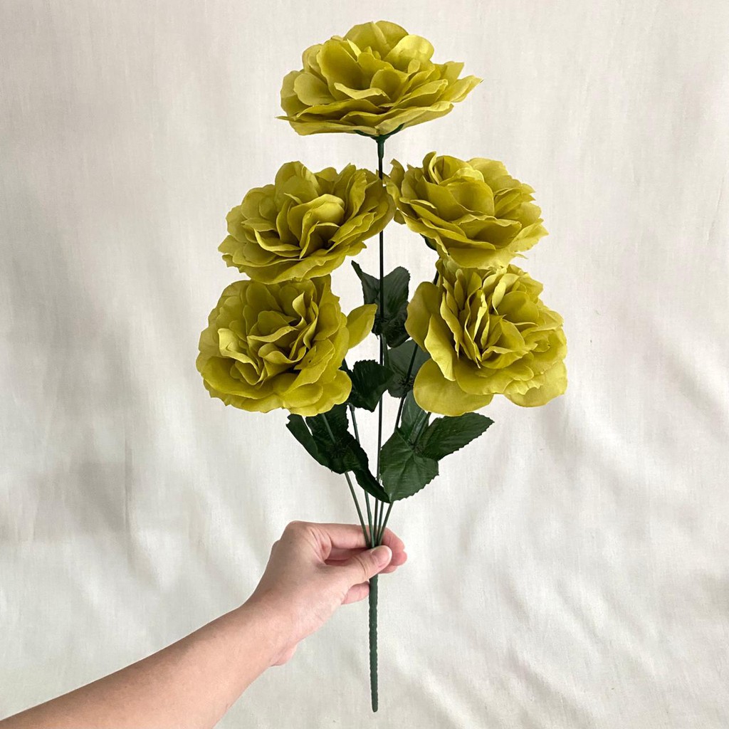 Bunga Artificial Gardenia Tropis X5 (satuan) Bunga Artificial / Bunga Plastik / Bunga Dekorasi-Hijau