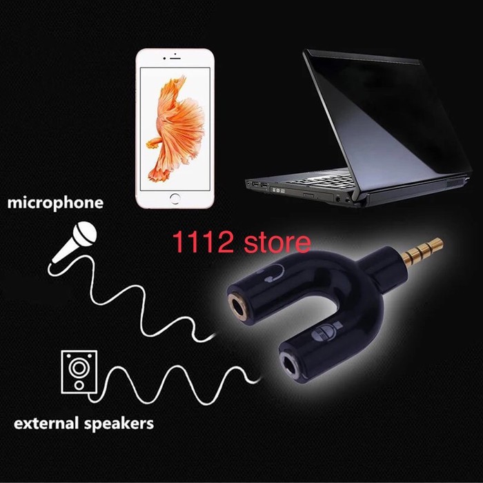 Earphone Converter 3.5Mm - Stereo Splitter Audio untuk MIC &amp; Headset