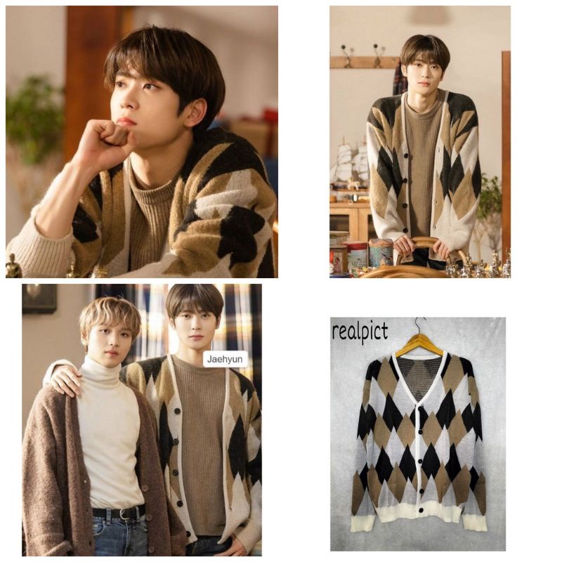 JAEHYUN CARDY NCT KOREA / CARDIGAN OVERSIZE CEWEK/COWOK