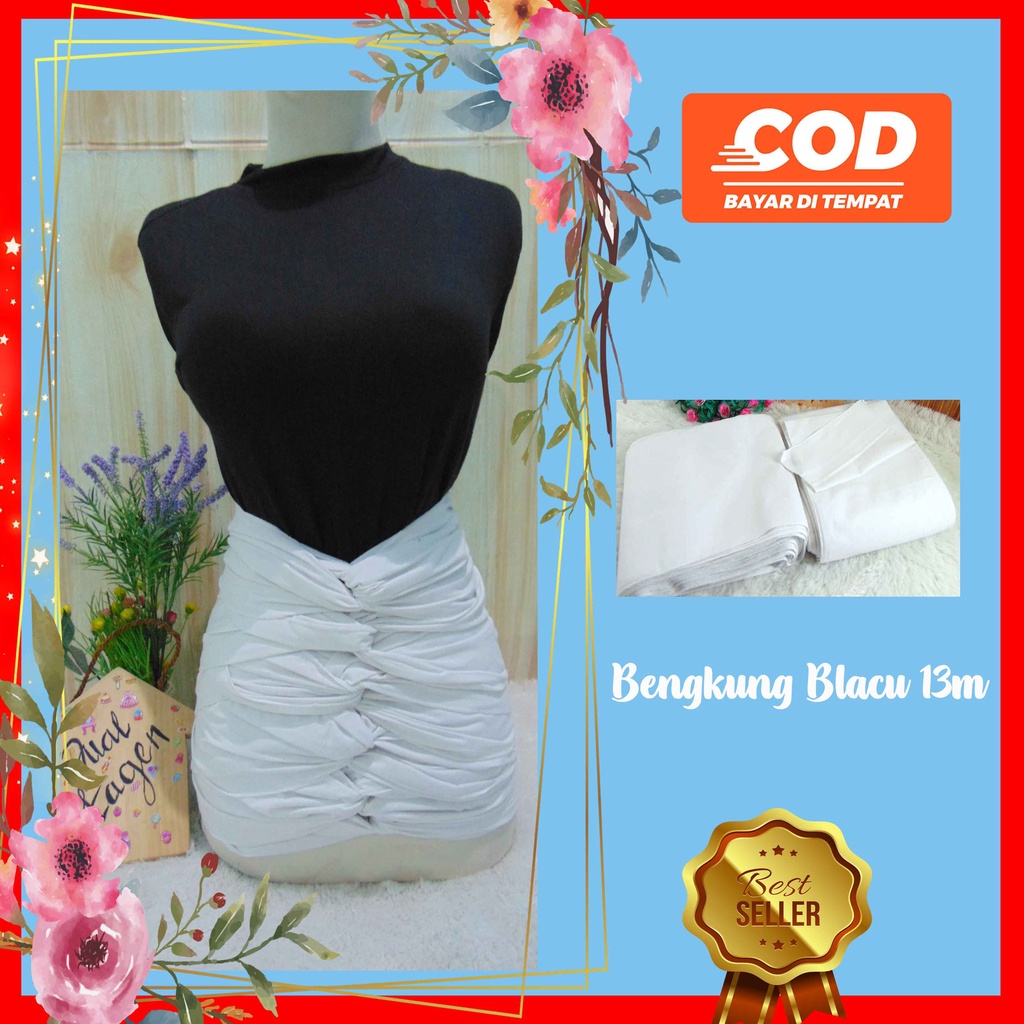 BENGKUNG ANDIEN BELLY BINDING BELACU NATURAL PUTIH POLOS 13-14 METER