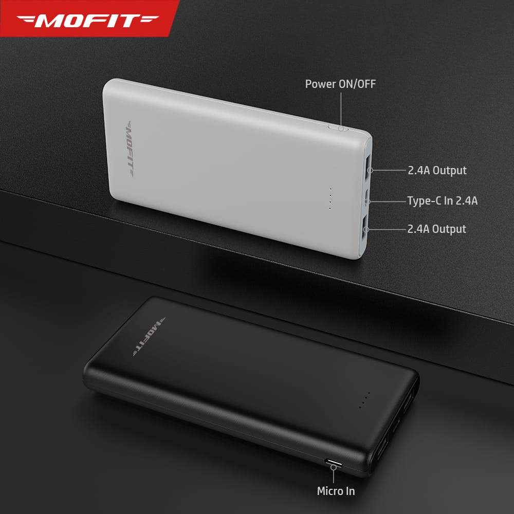 Powerbank MOFIT M11 10.000mAh + Fast Charge 2.4 AReal Capacity