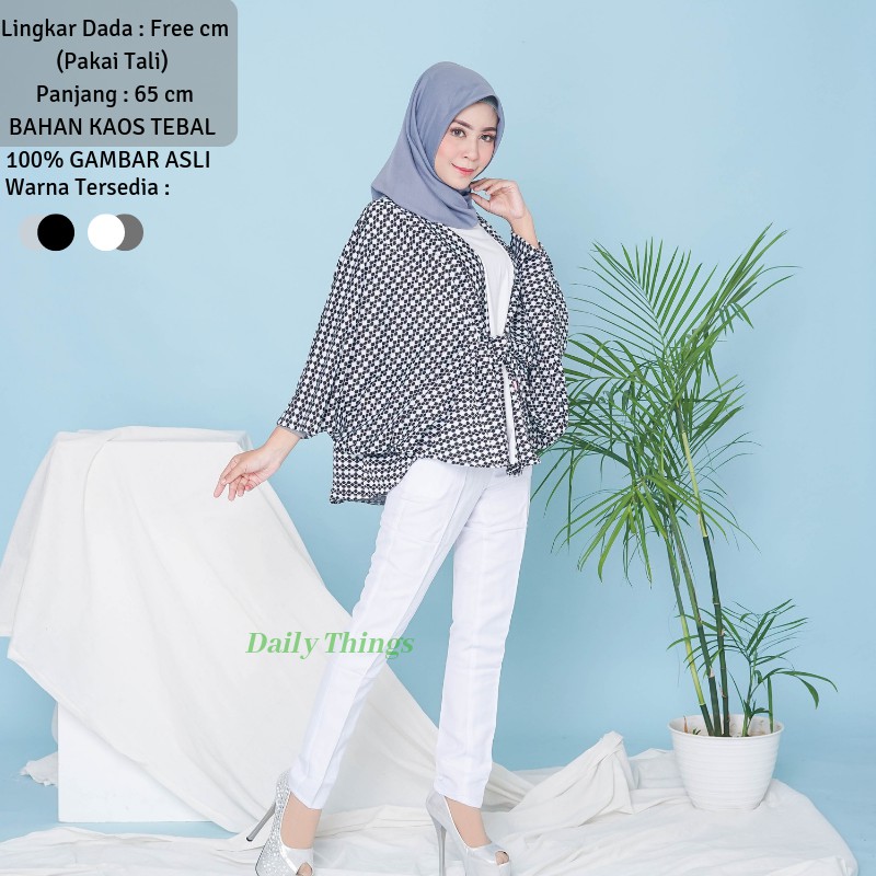 Dailythings Blouse Batwing Love FIT XXL Jumbo Blouse Kantor