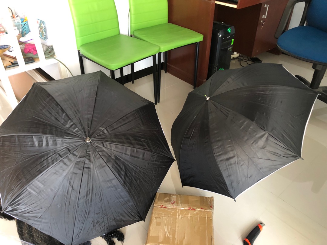 Reflective Umbrella Softbox 33 Luar Payung Hitam Dalam Payung Putih