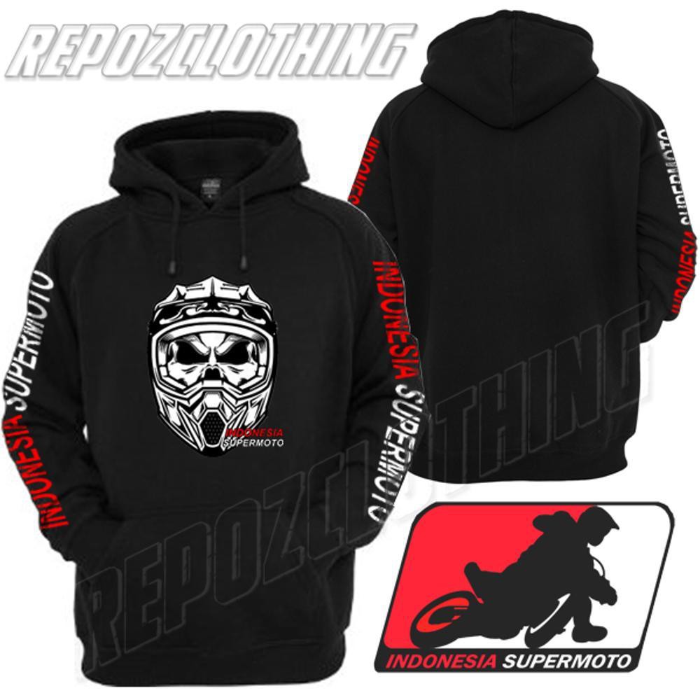 Jaket Hoodie Hitam Supermoto - Indonesia Supermoto