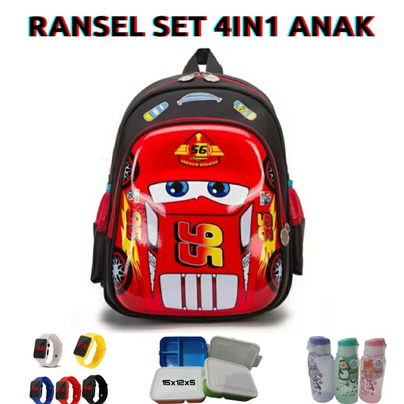 dem_sare / DS1134 - ABCD Tas Ransel Anak Sekolah Laki - Laki TK SD Paud Karakter Tas Anak Karakter Tas Ransel Anak Sekolah Backpack Mini Motif Cartoon