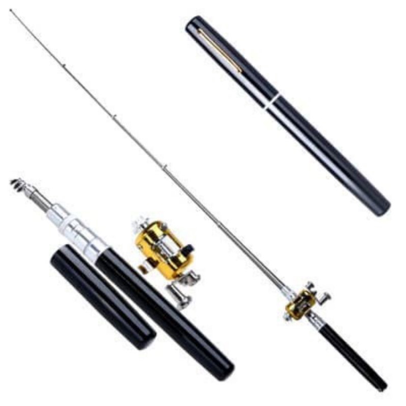 PANCING PULPEN MINI PANCINGAN PENA KECIL ALAT MANCING IKAN UDANG PORTABLE COD JORAN FISHING ROD PEN 1 METER