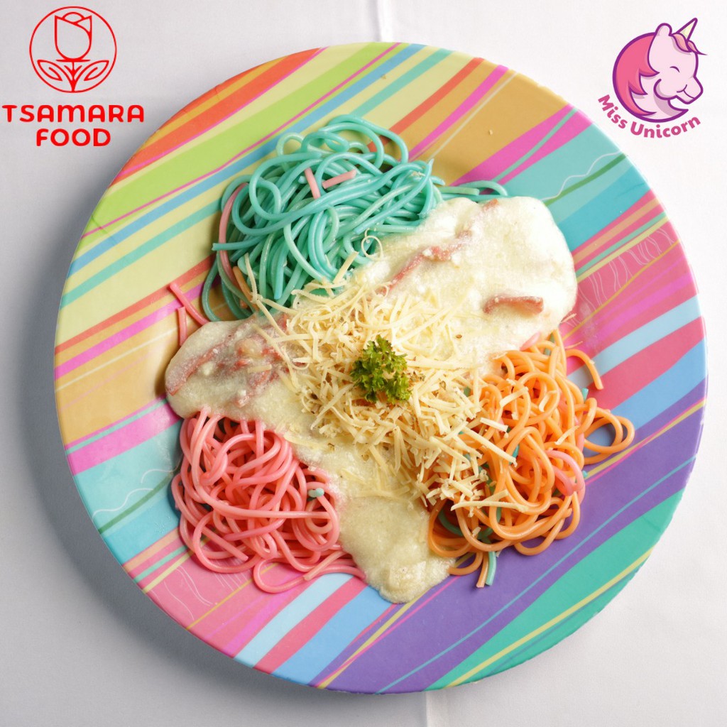 

Rainbow Spaghetti Carbonara (Makanan Beku)