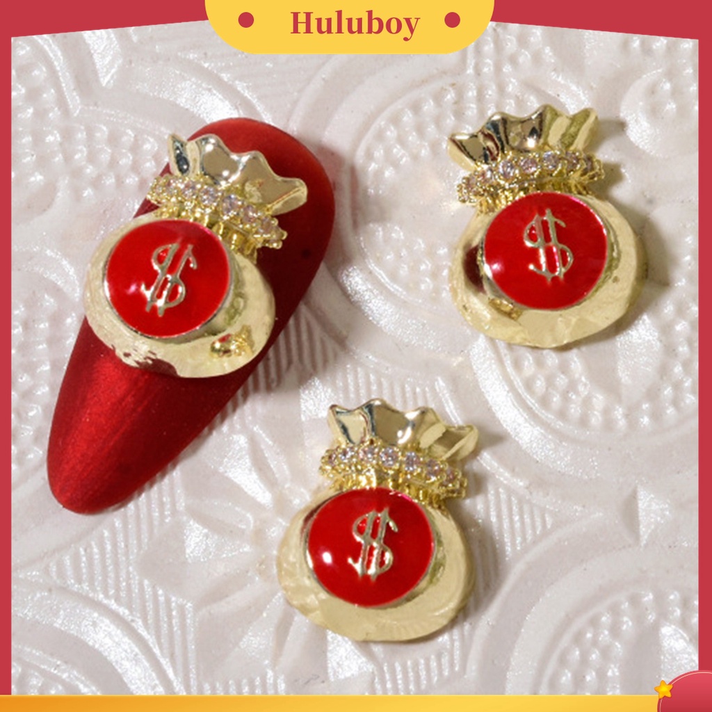 Huluboy Huluboy♡ Perhiasan Aksesoris Dekorasi Kuku Bahan Cubic Zirconia Alloy Untuk Salon