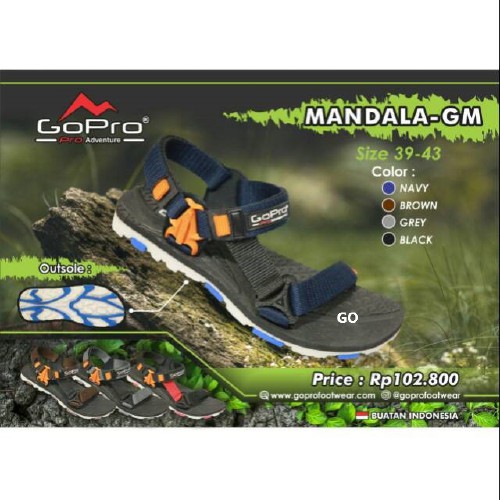 gos  GO-PRO MANDALA GM Sandal Selop Pria Sendal Gunung Laki Laki Original