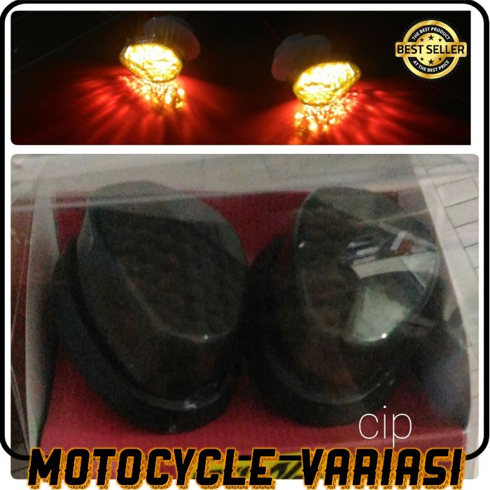 Lampu Sein Sen Oval TST fairing R15 R25 NINJA CBR GSX UNIVERSAL XSR ADV