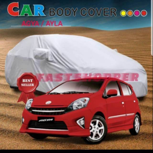 BODY COVER MOBIL TOYOTA AGYA SARUNG COVER MOBIL ALL NEW AGYA POLYESTER SILVER -SSBV013