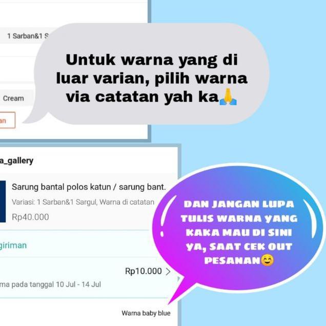 ♘ Sarung bantal polos katun / sarung bantal guling polos KATUN / sarung bantal dan guling polos ➸