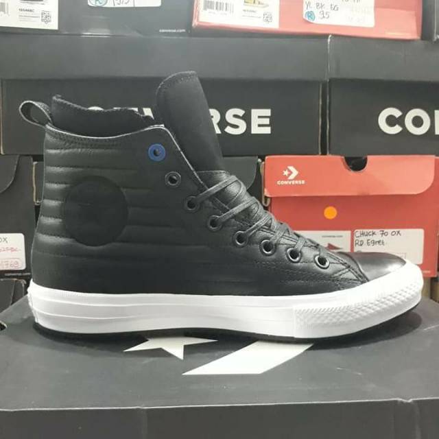 CONVERSE CHUCK TAYLOR ALL STAR WP BOOT HI LEATHER, BLACK, ,WHITE (157492C) (ORIGINAL BNIB) M697