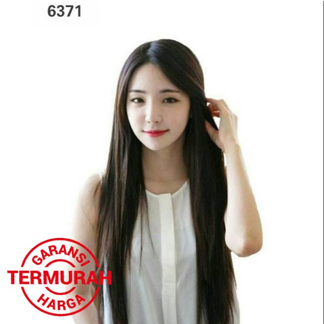 Wig 6374 Lurus Panjang Belah Tengah Tanpa Poni