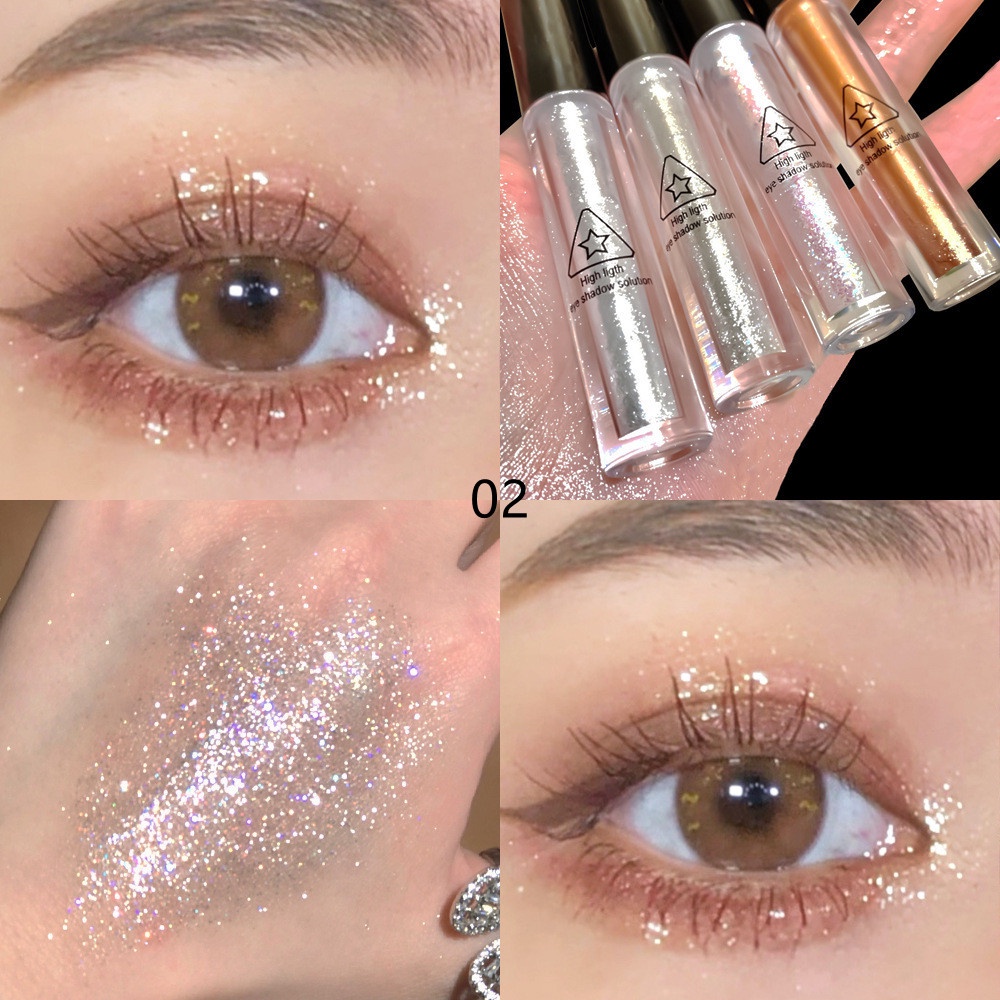 【 COD 】Eyeshadow glitter cair shimmer kosmetik mata Make up