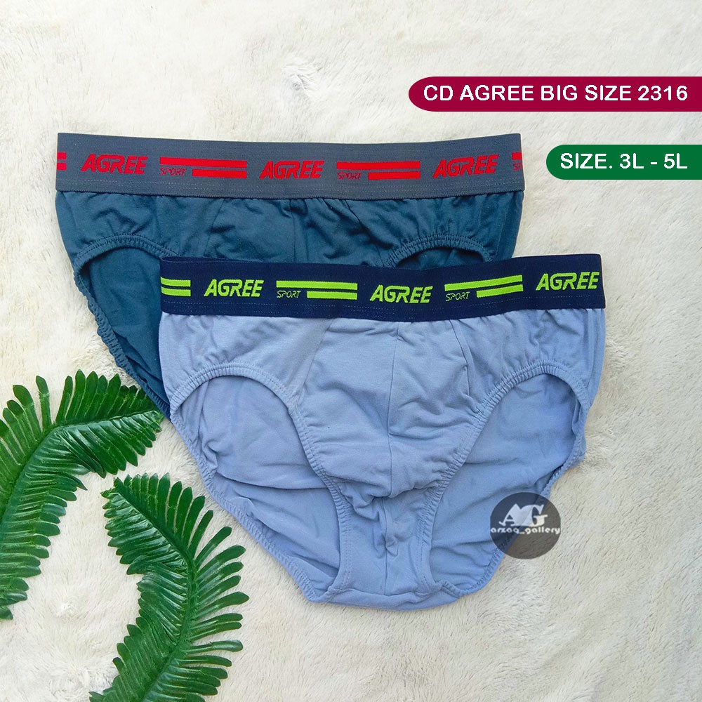 [ ISI 2 PCS ] CD AGREE 2316 PRIA JUMBO BIG SIZE  | PAKAIAN DALAM PRIA DEWASA AGREE | CD JUMBO